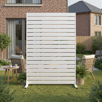 72"H Freestanding Outdoor Privacy Screen Decorative Outdoor Divider for Patio Garden Pool by XIYUYEU