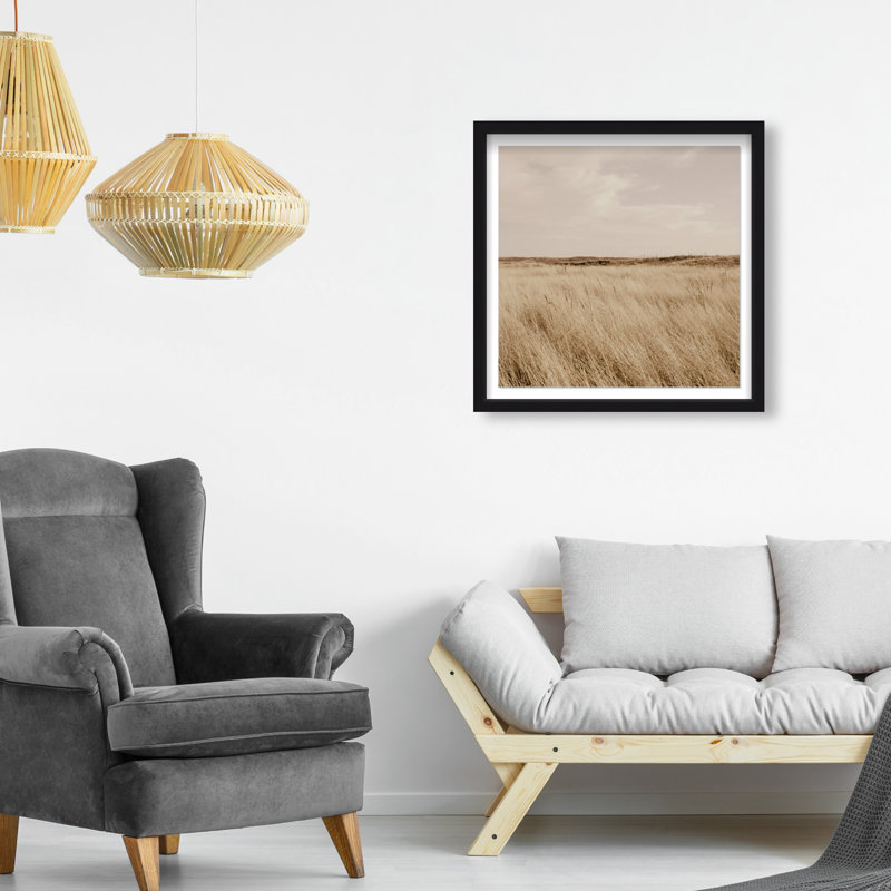 Golden Nature Print by Oliver Gal, 21.5"H x 21.5"W, Black Shadowbox