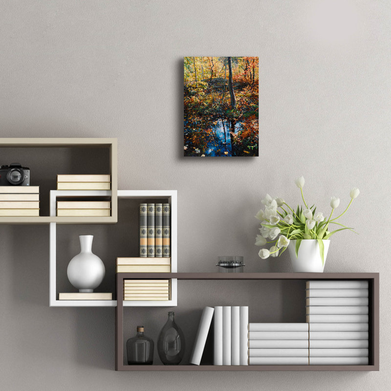 «Moss Island View» par Joanne Towers, art mural en verre acrylique, H 16 po x l 12 po x P 0,13 po