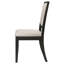 Ensemble de 2 chaises d'appoint rembourrées crème et noires
