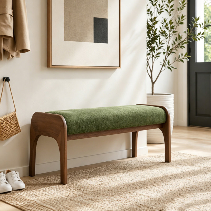 Banc long rembourré 50,25 po, Vert