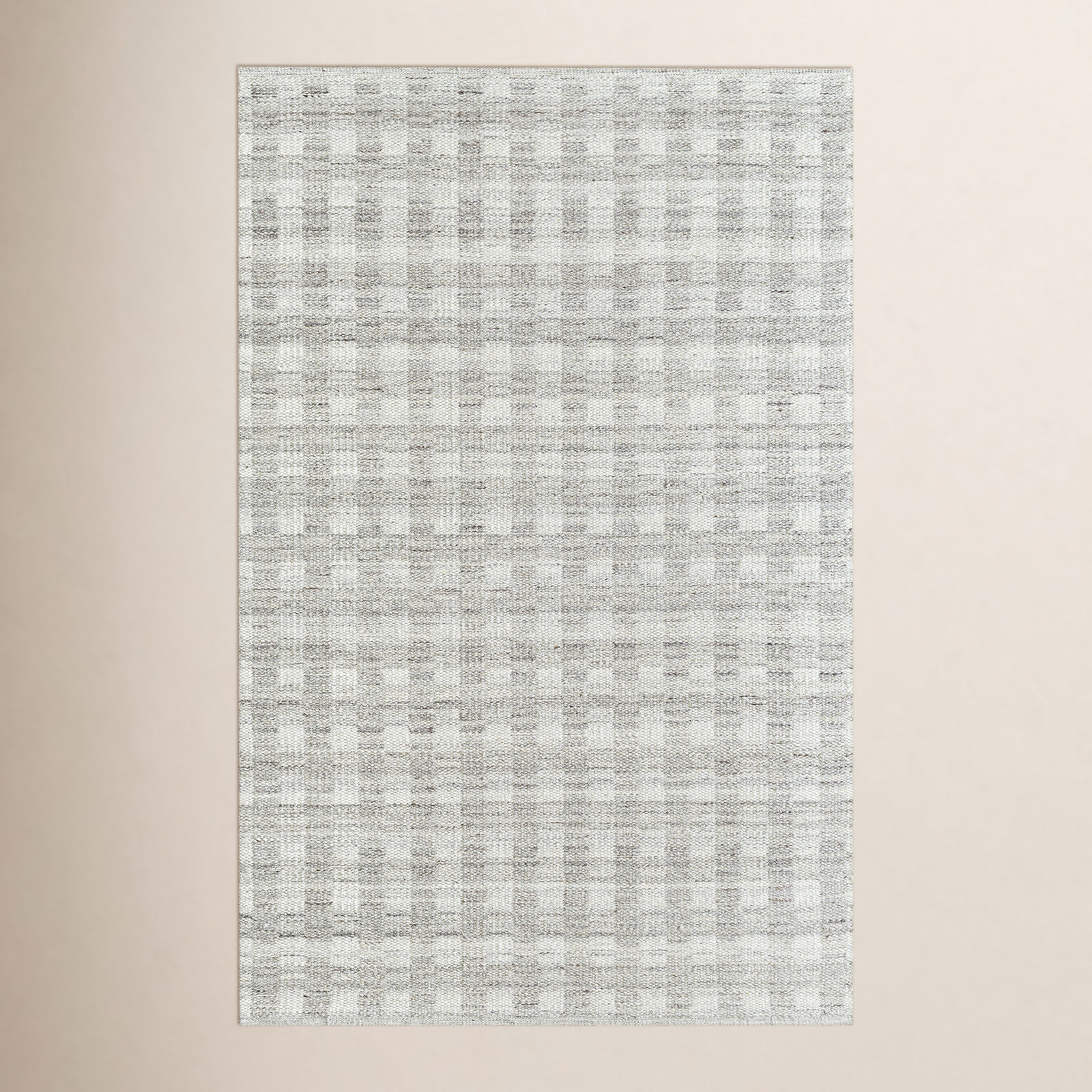 Lavande Hand-Woven Plaid Area Rug, Rectangle 8'10" x 12'