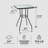 Square Glass Outdoor Dining Table , 24 " W 24 " D