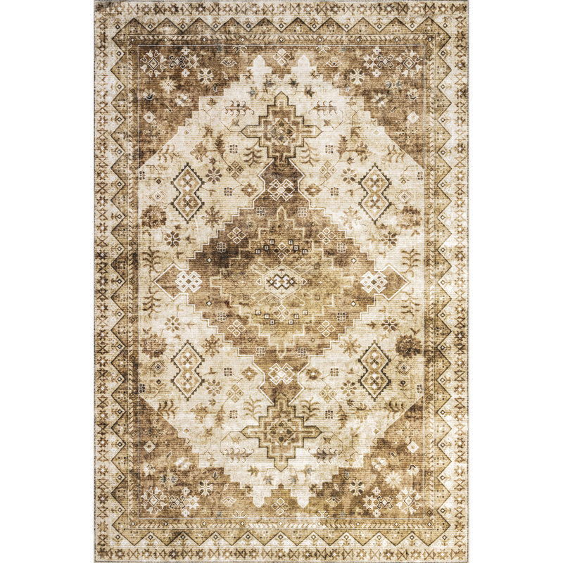  Jessamine Geometric Machine Washable Area Rug, Rectangle 8' x 10'