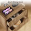 Bethlehem Modern Fluted 2-Drawer Nightstand With Charging Station-1625884268