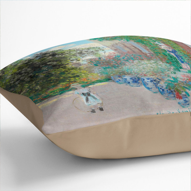 House At Argenteuil Square Throw Cushion, Stone, 40cm H x 40cm W x 15cm D