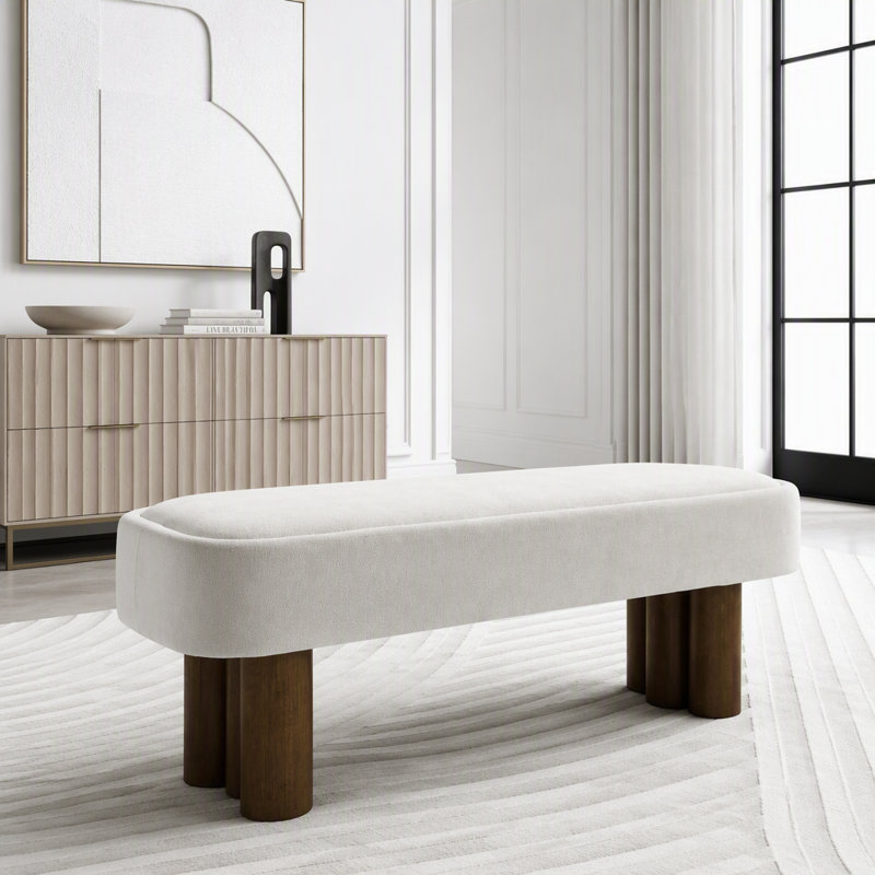 Banc rembourré 51,57 L, Beige