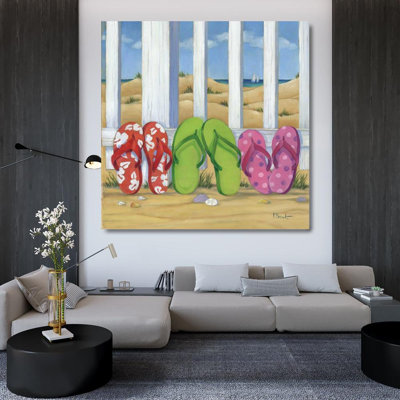 Rosecliff Heights Brent, Paul Gallery Wrapped Canvas Art Titled: Flip Flop Beach I
