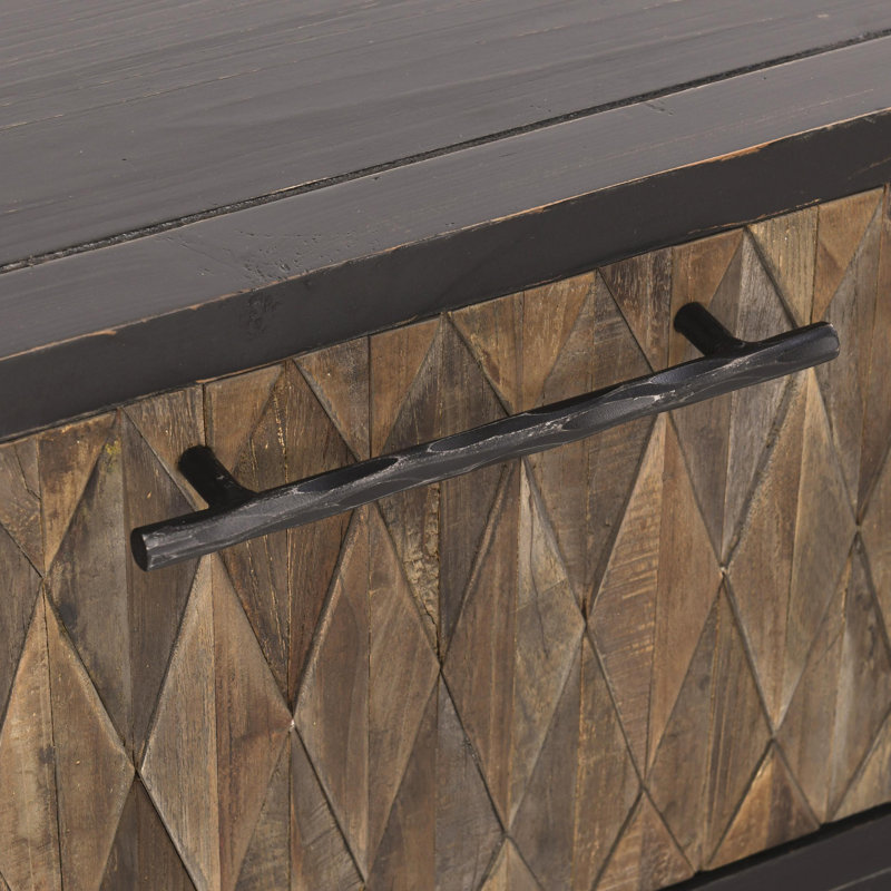 Anton 4-drawer Reclaimed Wood Coffee Table, Black