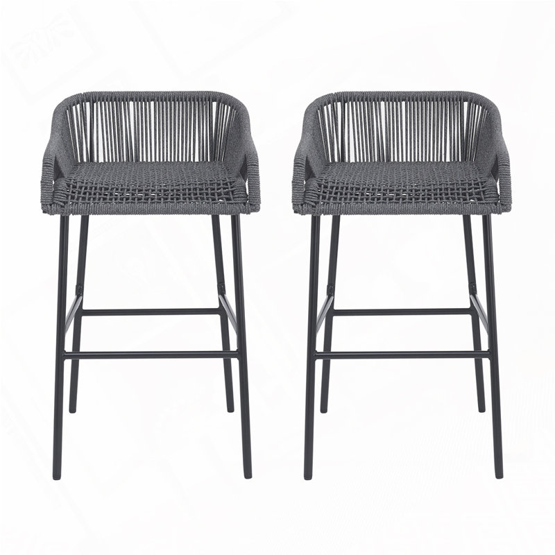 Tabouret de bar pour l'extérieur, Gris foncé