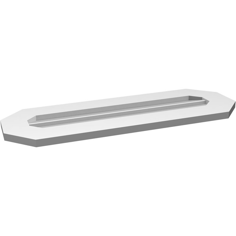 Évent horizontal gondole allongé en surface octogonal Signature, H 12 po x l 34 po x P 1 po