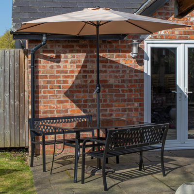 Charleah Rectangular 5 - Piece 4 - Person Outdoor Table Set