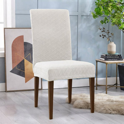Housse pour de chaise à coussin jacquard box