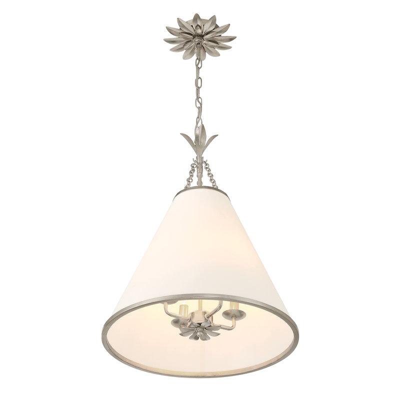 Luminaire suspendu mat 4 lumières Taliaferro, Argent argent