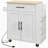 Rolling Kitchen Island with Storage Cart AC Outlets USB Ports Microwave Stand Towel and Spice Rack-482425288