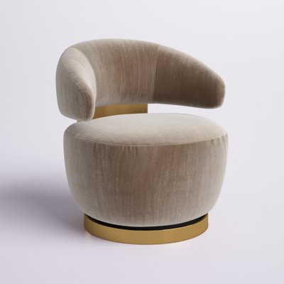 Upholstered Swivel Barrel Chair