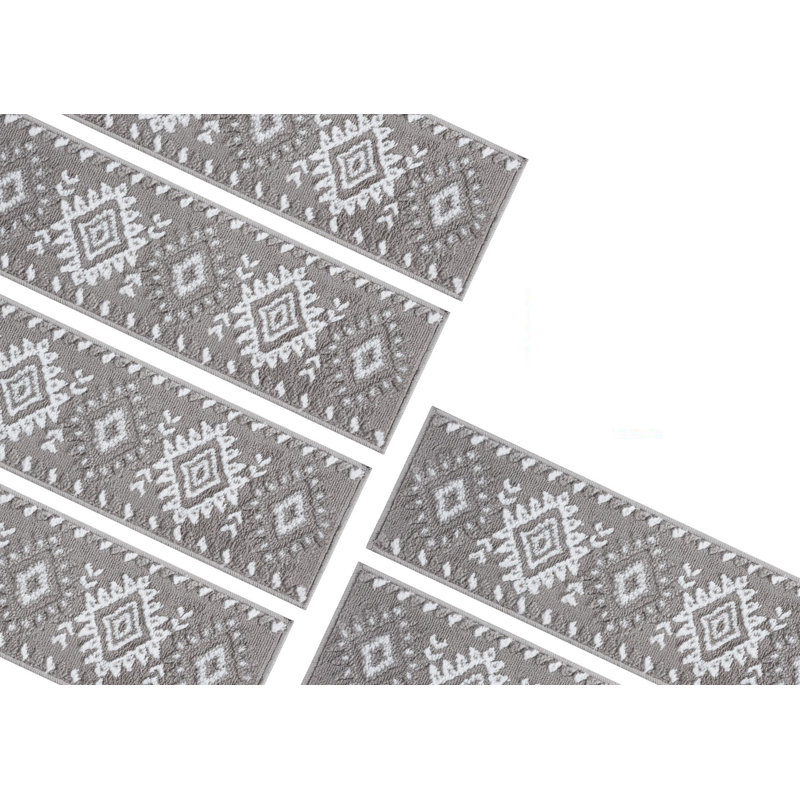 Tapis d'escalier intérieur antidérapant 9 po x 28 po, Gris