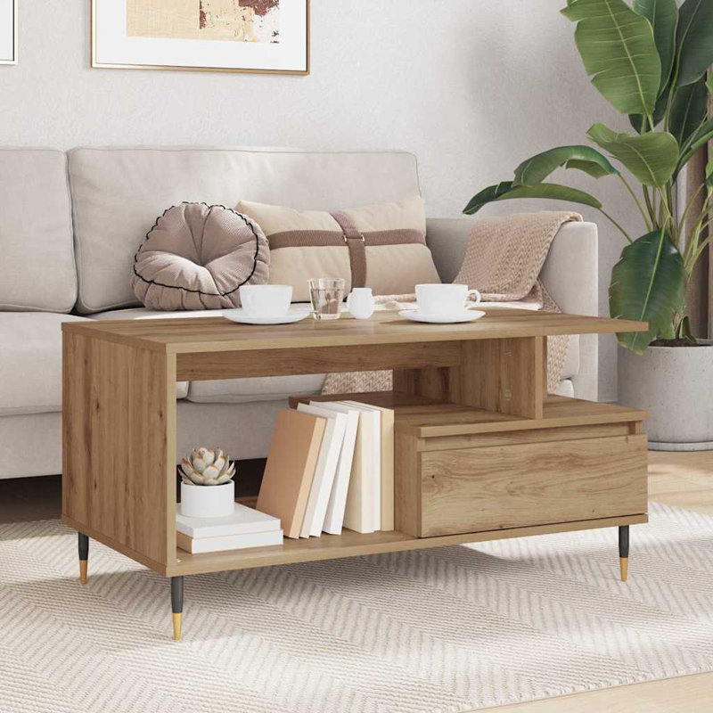 Coffee Table with Storage, Artisan Oak