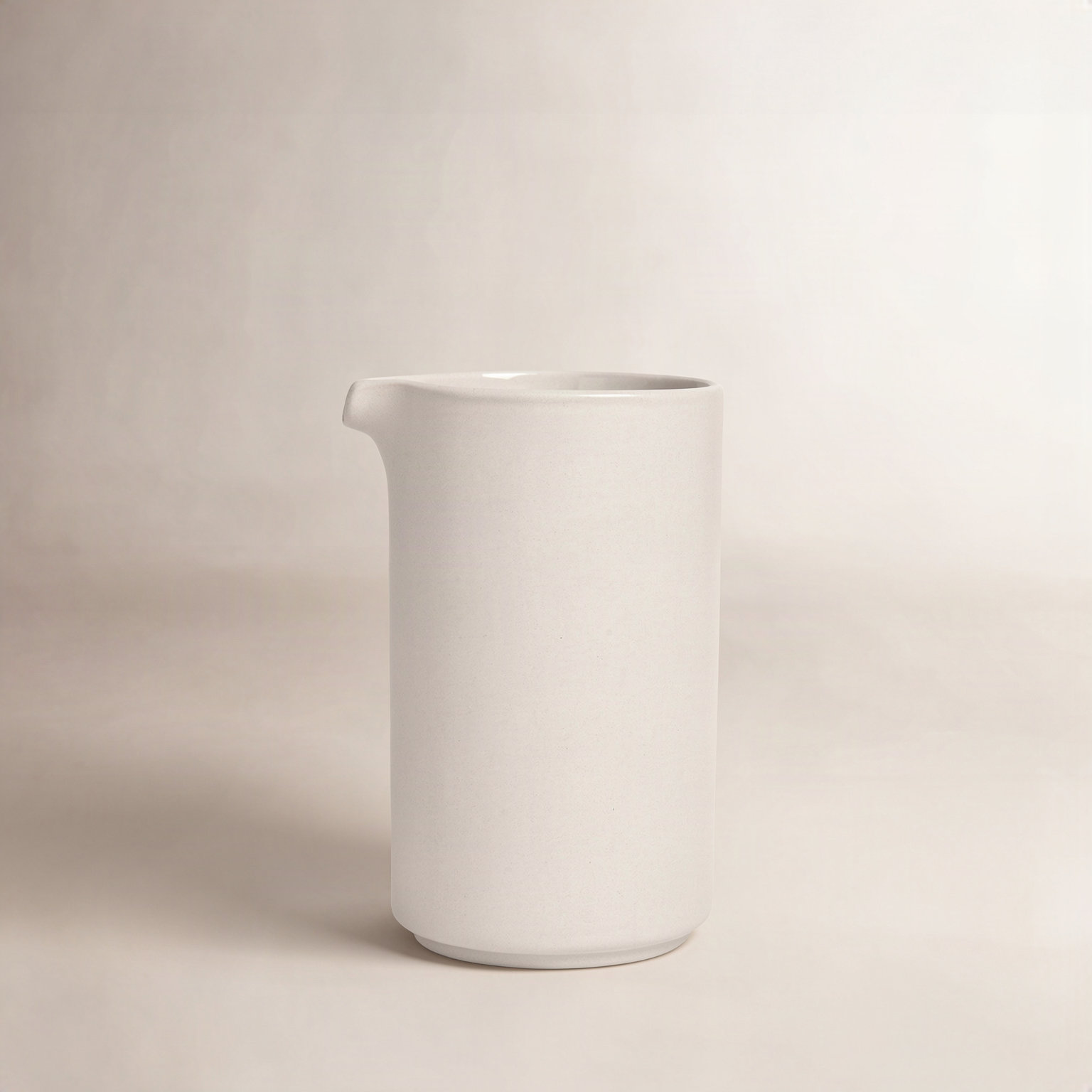 Pilar Small Stoneware Pitcher, Moonbeam