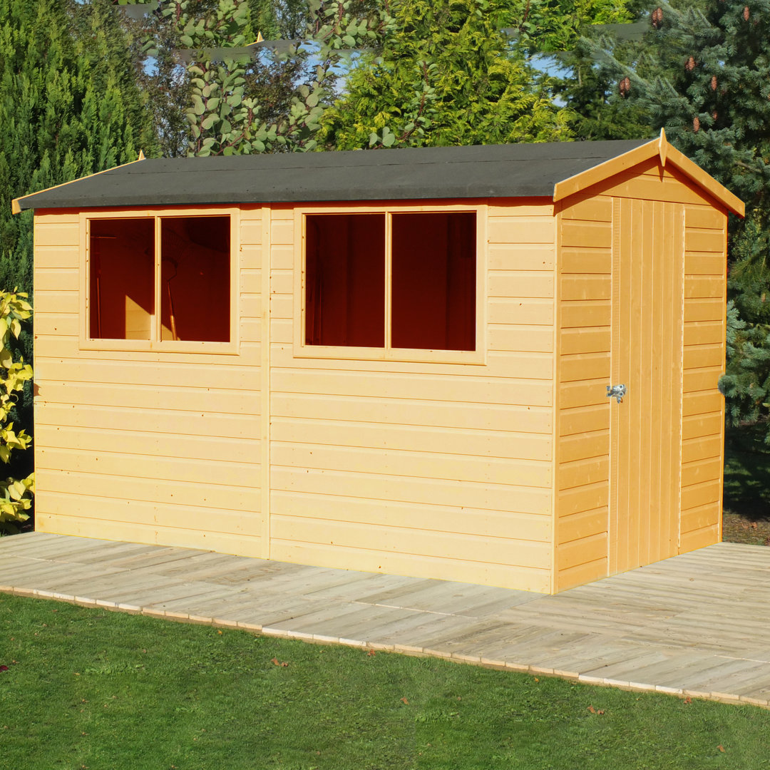 Lewis 8 Ft. W x 10 Ft. D Shiplap Apex Wooden Shed