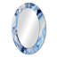 «Abstract Classic Blue Waves V» - Grand miroir mural fractal, miroir décoratif bleu, impression d'art en métal-121544001-121544004