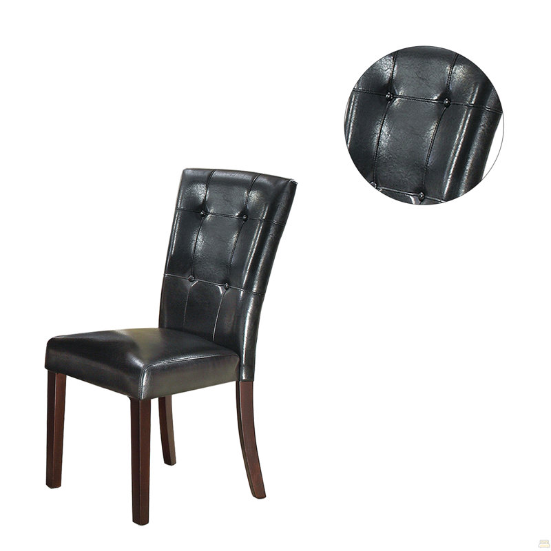 Chaise rembourrée en similicuir (ensemble de 2)