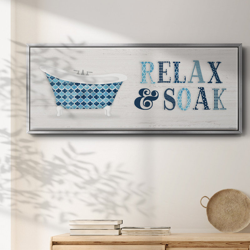 Relax and Soak - Toile encadrée, H 12 po x l 30 po