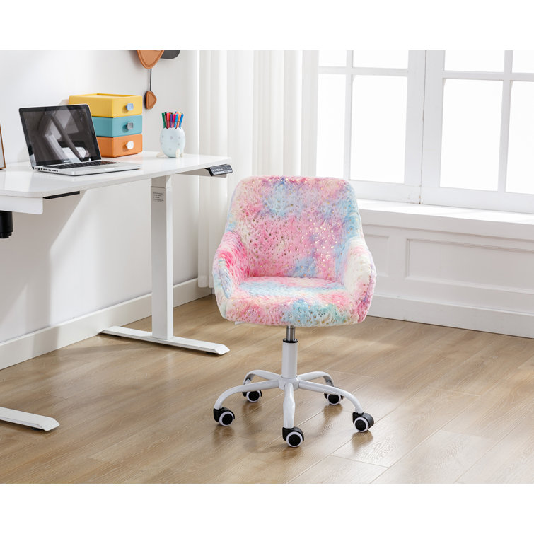 Caraballo Kids 19.5'' Adjustable Height Desk / Activity Chair and Ottoman Gemma Violet