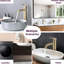 Robinet de lavabo de salle de bain - haut - pour or brossé avec poignée simple et un trou-127300347