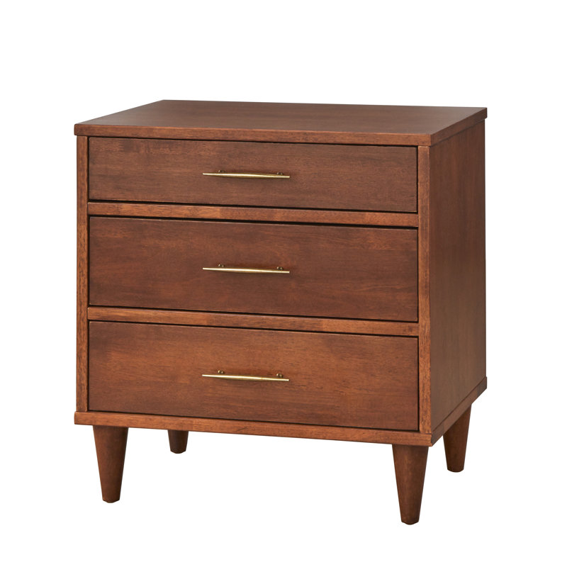 Afrida 3 Drawer Nightstand, Oak