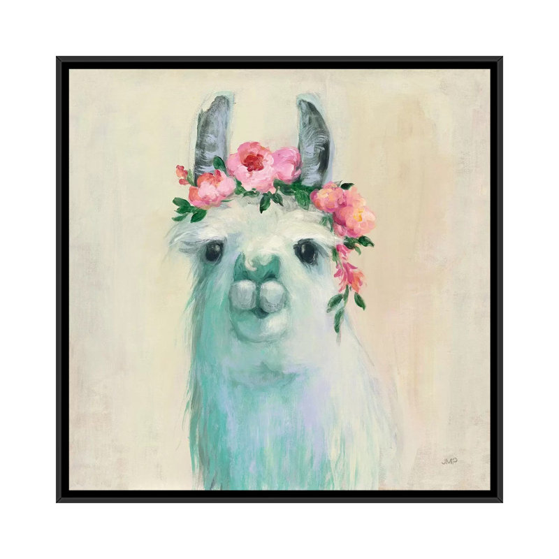 " Festival Girl III " by Julia Purinton, No Matte, 37" H x 37" W x 1.5" D, Black Framed Canvas