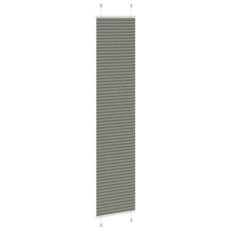 Room Darkening Pleated Blind, 40cmW x 200cmL, Anthracite