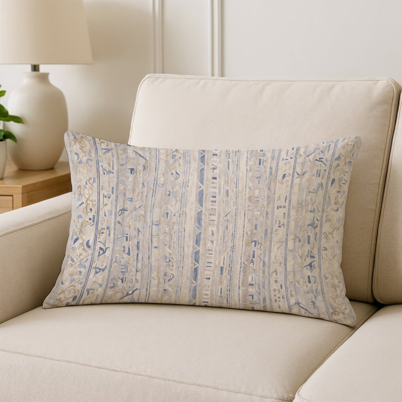 Coussin décoratif intérieur et extérieur Modern, Gris abstrait 89, Rectangle H 14 po x l 20 po