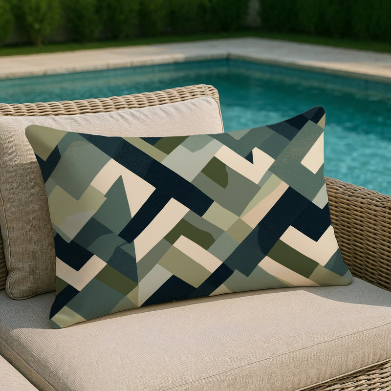 Radiant Blooms Indoor And Outdoor Throw Pillow, Rectangle 14"H x 20"W