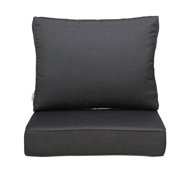 Meridian Outdoor Stylish Deep Seating Backrest and Cushion Set, Sunbrella®, Light Gray