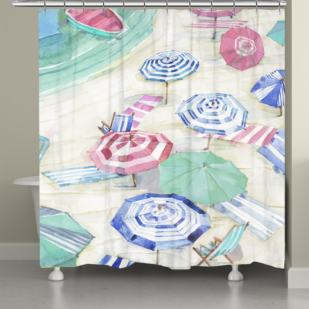 Orourke Beach Day Shower Curtain By Laural Home Rosecliff Heights