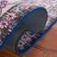 Tapis oriental en polyester tissé à la machine bleu marine / beige Pashen-632193123