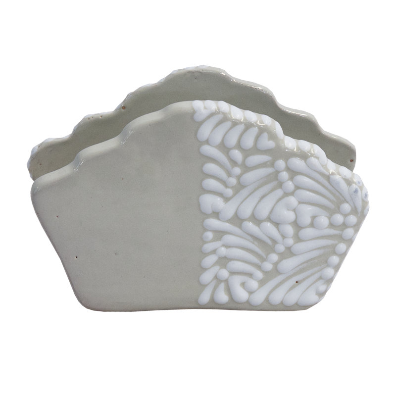 High Quality Flower Napkin Holder - White/gray