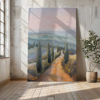 «Dusk's Glow in Tuscany», grande impression sur toile
