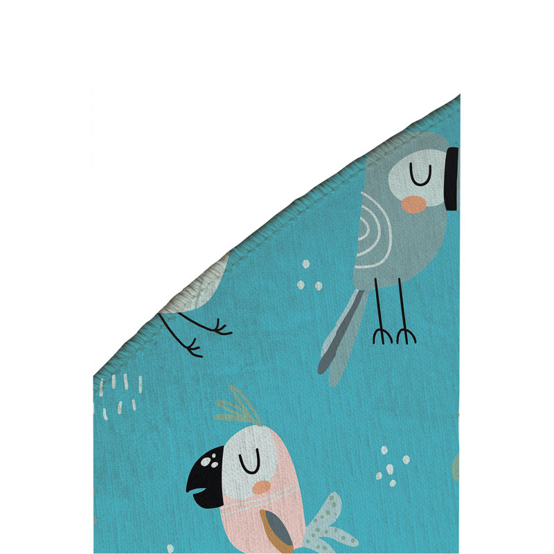 Tapis de jeu pour enfants Ol Birds, Rond 5 pi