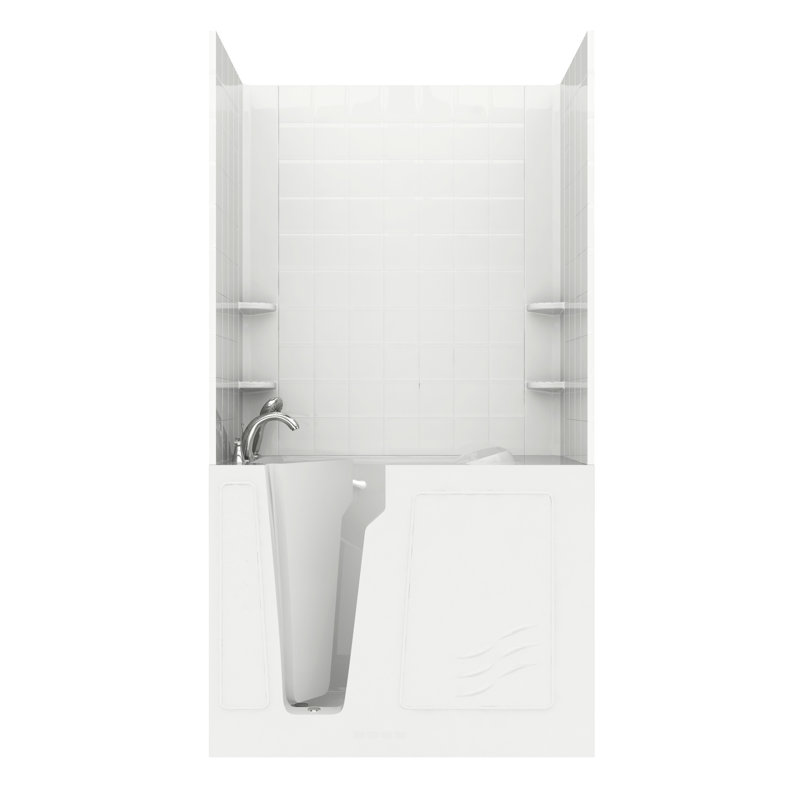 Flagstaff 52" x 29" Walk In Soaking Bathtub, Left, White