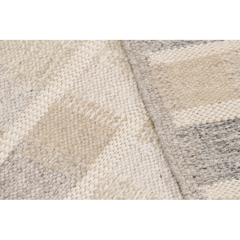 Scandinavian Wool Geometric Area Rug, Rectangle 10' x 14'