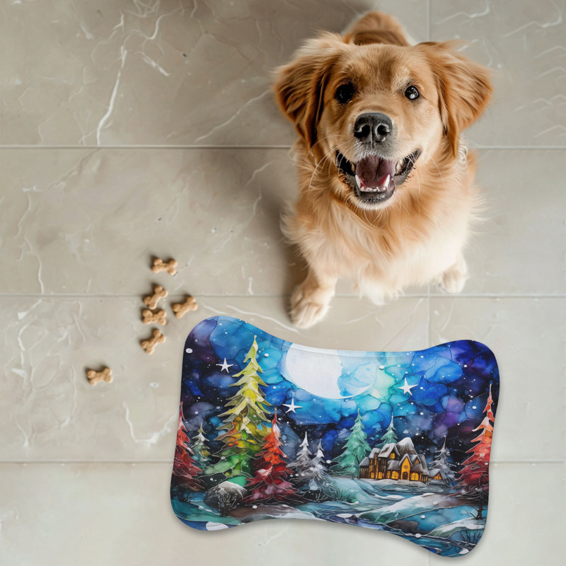 Ink Winter Beauty - 1 tapis d'alimentation en forme d'os