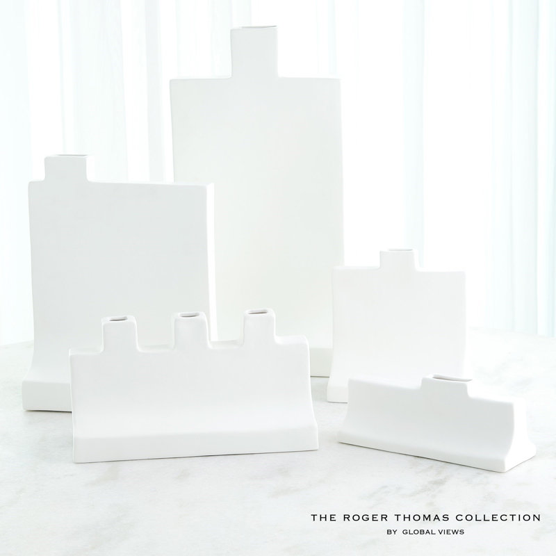 Icon Vase-Matte White, 23" H x 12" W x 7.75" D