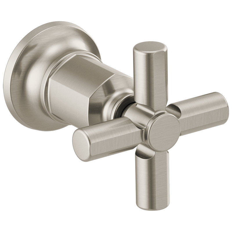 Invari® Two-Handle Wall Mount Tub Filler, Cross, Luxe Nickel
