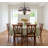  Elizalde 5-Light Indoor Antique Bronze Hanging Chandelier with Alabaster Glass Bell Shades-1076555165
