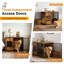 Cage en bois pour chien, grand chenil avec rangement intégré, cage d'intérieur pour salon ou chambre, maison pour animaux multifonctionnelle en bois avec cachette.