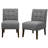 Morden Armless Accent Slipper Chair Set Of 2, With Pin Decor-11710866