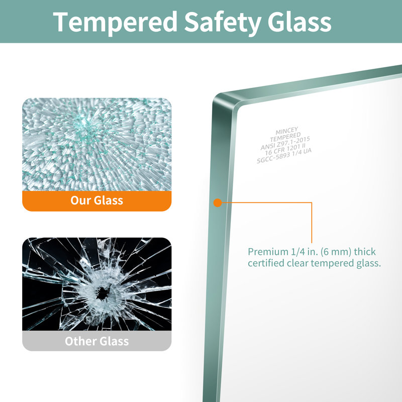 38" - 42" W x 71" H Pivot Swing Semi-Frameless Shower Door  with 1/4" (6mm) Crystal Clear Tempered Glass, Matte Black