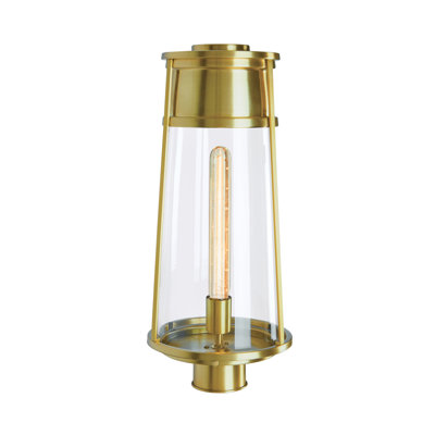 Gillermina 19.75'' High 1-Light Outdoor Post Light - Satin Brass